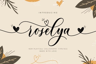Roselya Script Font Design Projects & Ideas